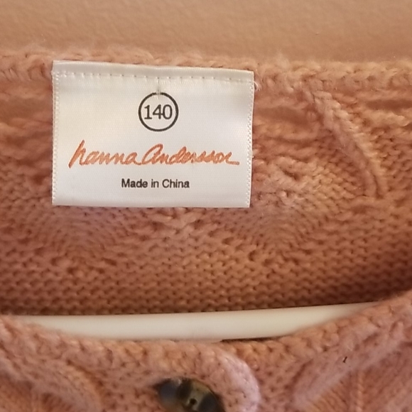 HANNA ANDERSSON mauve knit cardigan - Picture 3 of 6